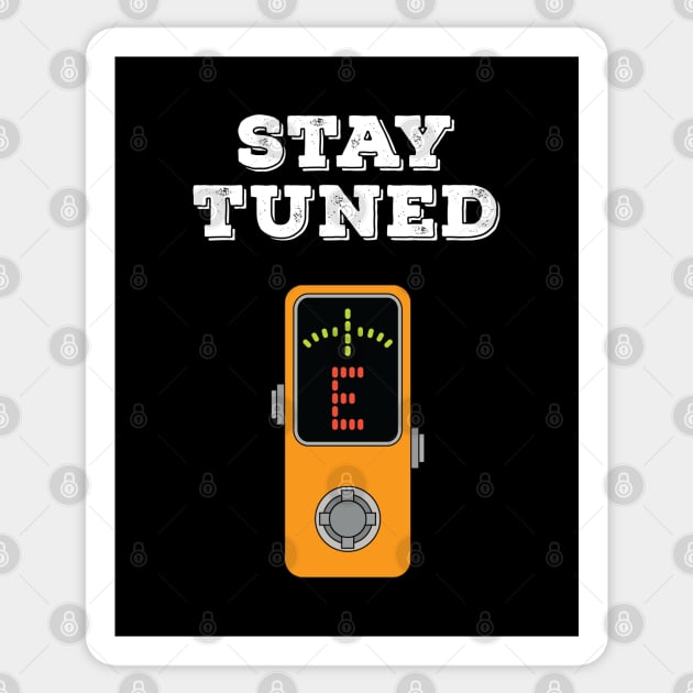 Stay Tuned Orange Pedal Tuner Sticker by nightsworthy